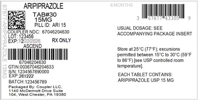 Label (67877 433 03 Aripiprazole 15mg 67046 2046 30)